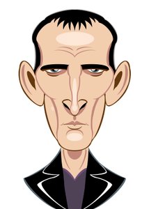Christopher Eccleston as Doctor Who - caricature by Neale Osborne